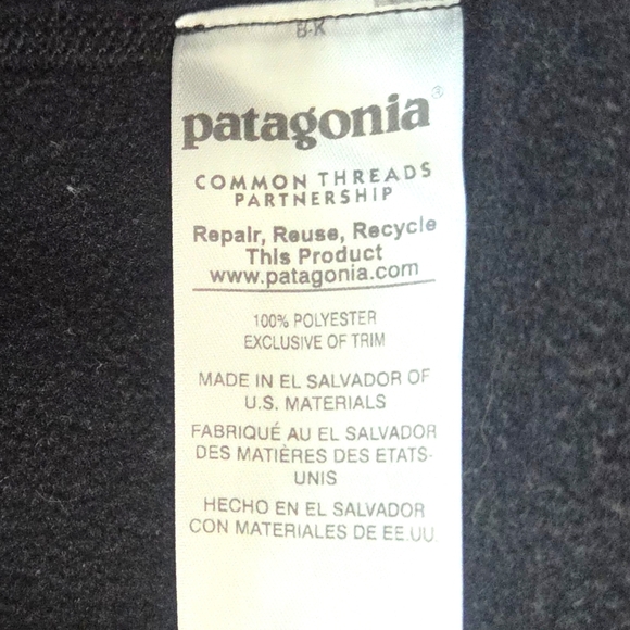 Patagonia Synchilla Fleece Vest Black Mens Small Company Embroidered Jacket - Picture 11 of 11